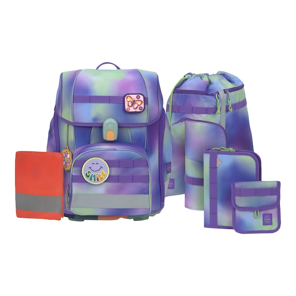 babywalz LässigSchulranzen-Set Boxy Unique gradient 7-tlg. lila Günstig kaufen