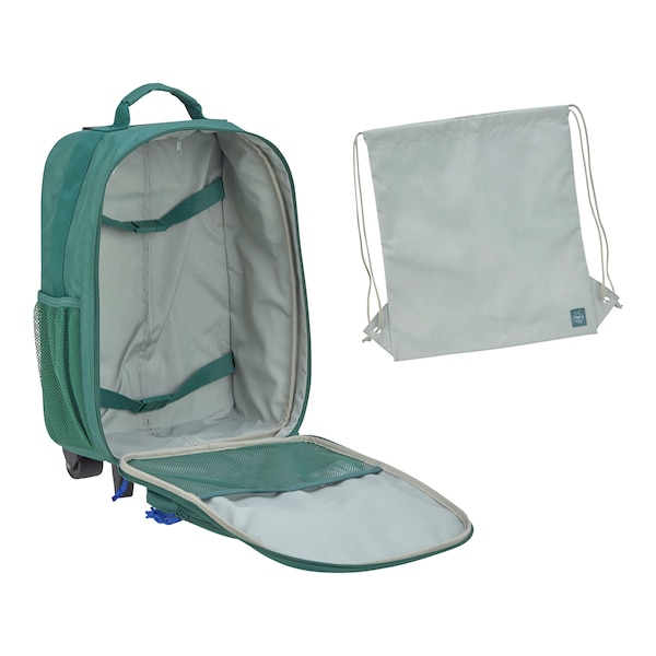 babywalz LässigKindertrolley Little Gang dunkelgrün Preisnachlass
