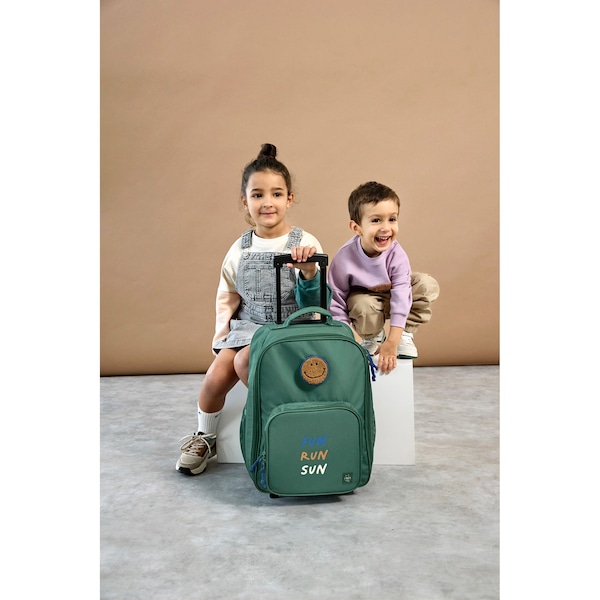 babywalz LässigKindertrolley Little Gang dunkelgrün Preisnachlass