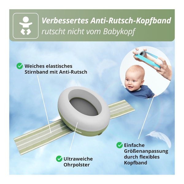 babywalz AlpineMuffy Baby Gehörschutz grün Saisonschlussverkauf