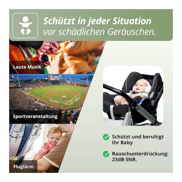 babywalz AlpineMuffy Baby Gehörschutz grün Saisonschlussverkauf