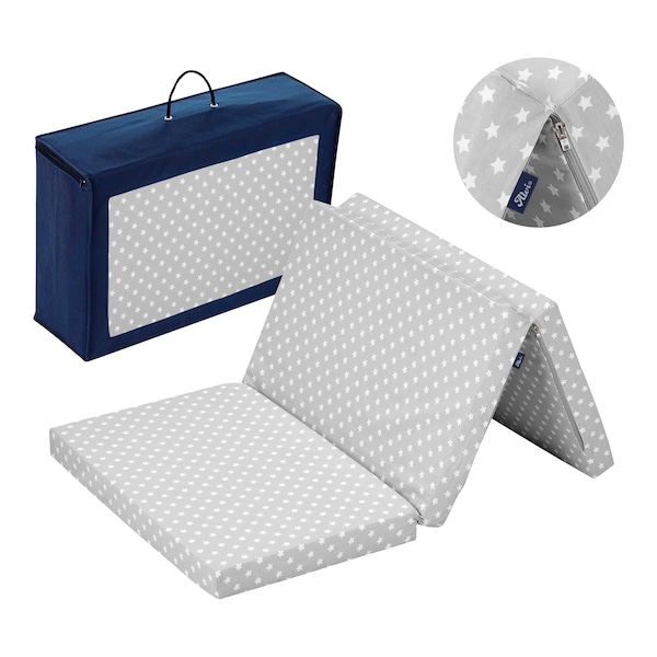 babywalz AlviMatratze für Reisebett 60x120 cm grau / kleiner Stern Begrenzte Freigabe