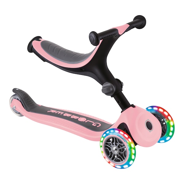 babywalz Globber3in1 Scooter Go-Up mit Leuchtrollen pastellrosa Angebote