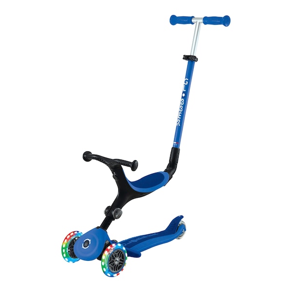 babywalz GlobberScooter 3in1 Go-Up active mit Leuchtrollen blau Blitzverkäufe
