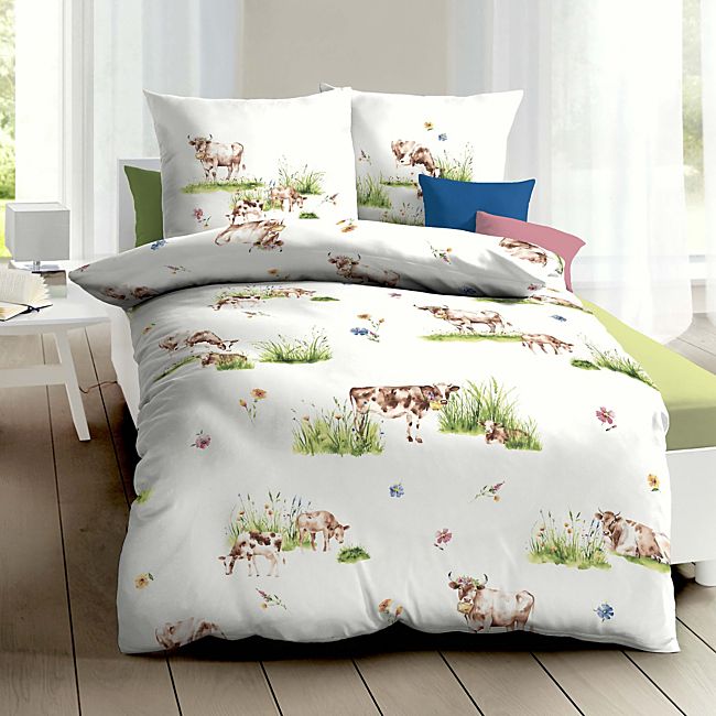 babybutt Kaeppel Mako-Satin Bettwäsche "Almauftrieb" 50% Rabatt für begrenzte Zeit