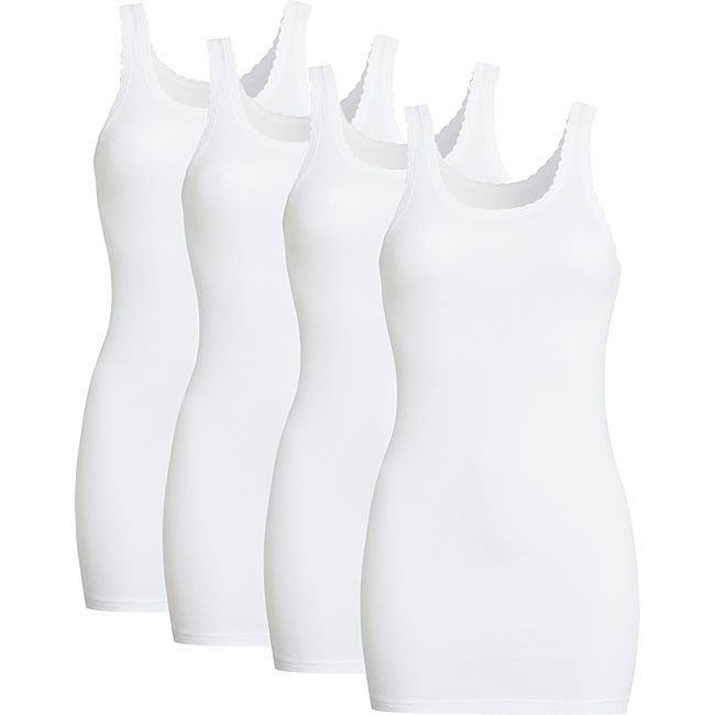 babybutt Conta Feinripp Damen-Unterhemd im 4er-Pack Letzte 3 Tage