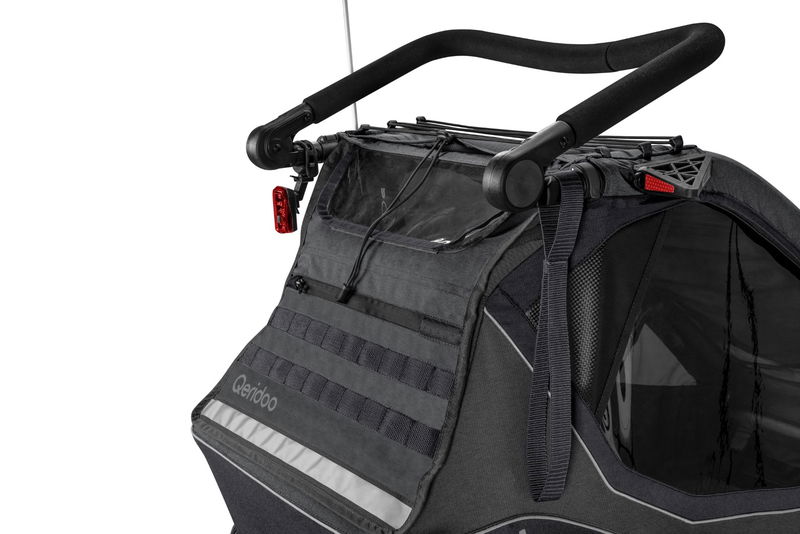 babyonlineshop Qeridoo Kidgoo 2 Fahrradanhänger Steel Grey mit Joggerfunktion 2023 Bis zu 50% Rabatt