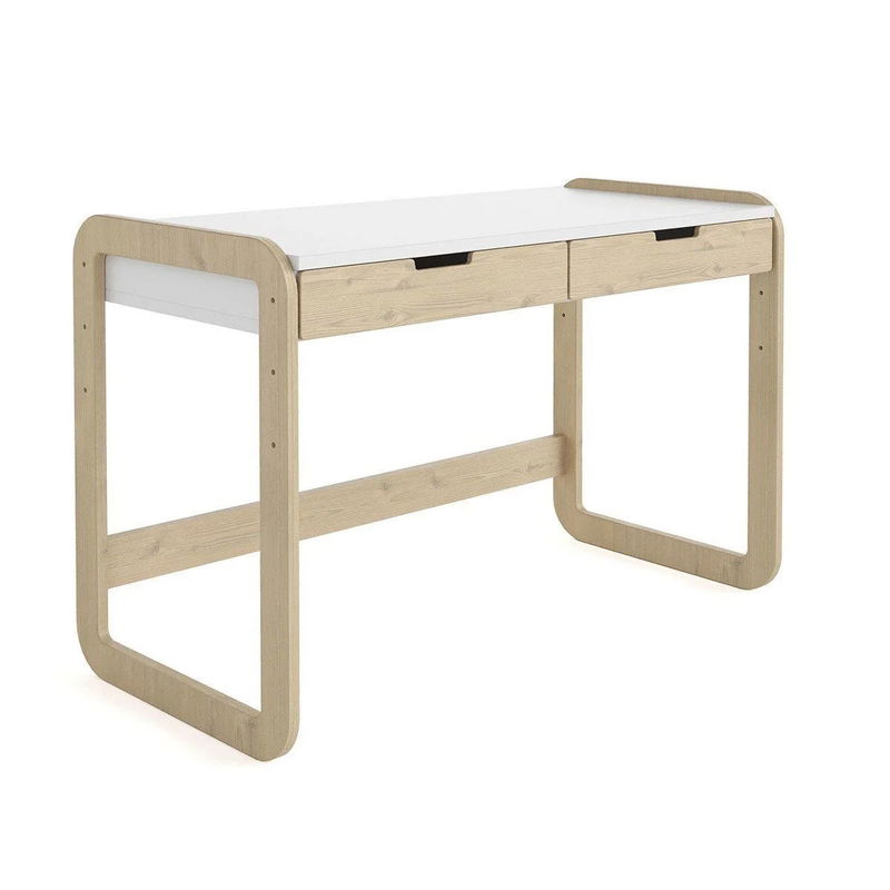 babyonlineshop Nature Kid Laslo Schreibtisch weiß/natur höhenverstellbar Bestseller