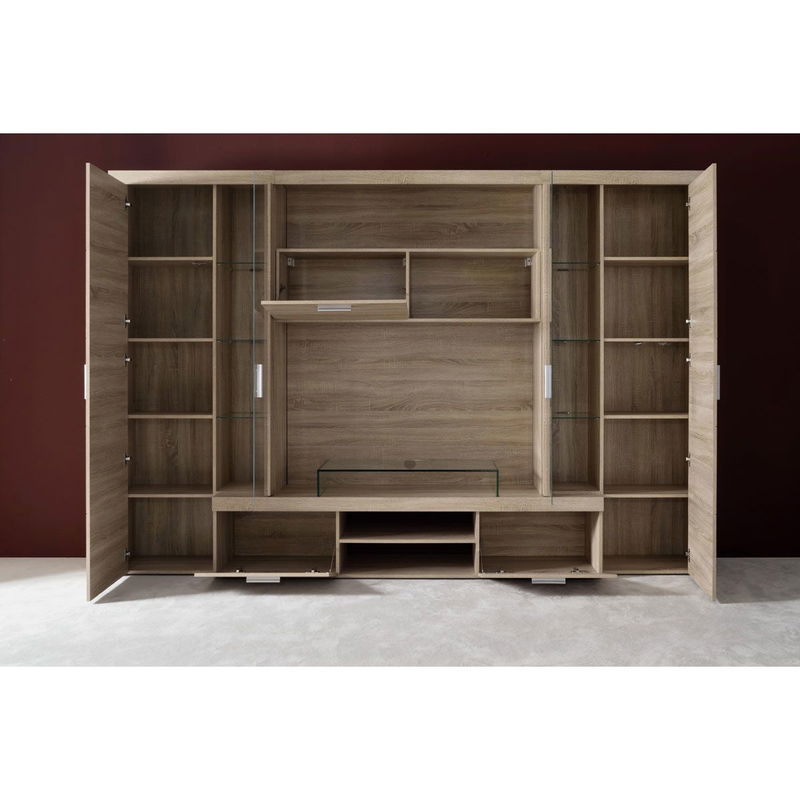 babyonlineshop trendteam Mondeo Anbauwand Eiche Sägerau Hell Räumungsverkauf