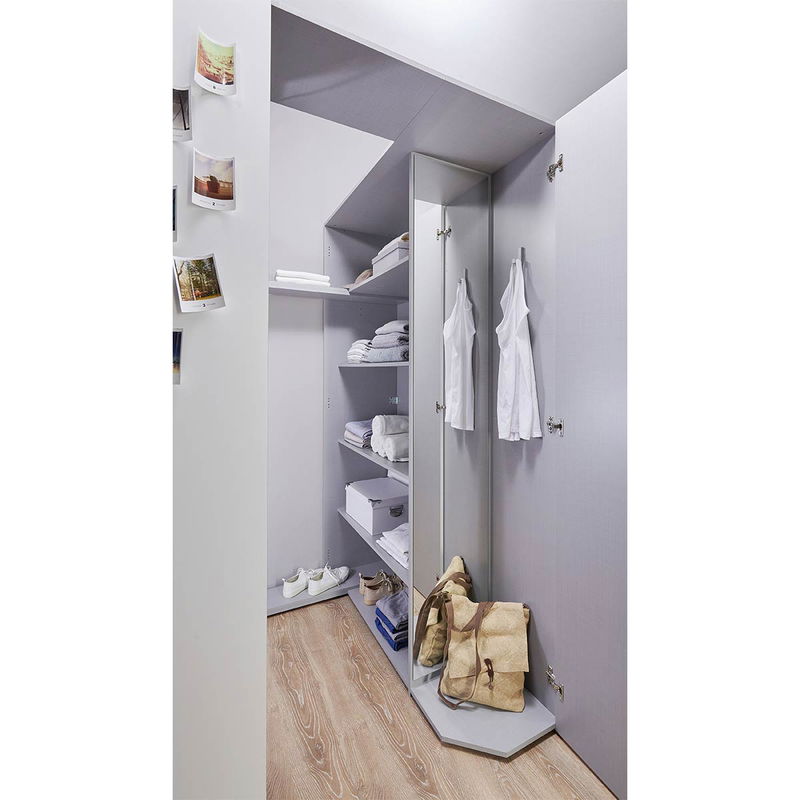 babyonlineshop Wimex Norderney Eckschrank begehbar 120 cm Weiß Tägliche Deals