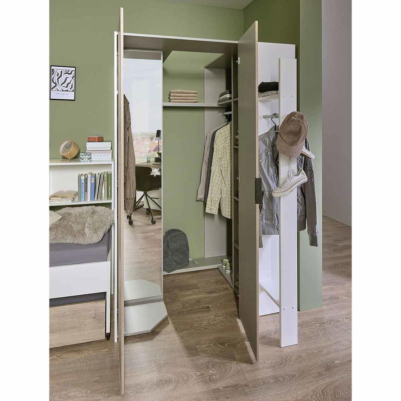 babyonlineshop Wimex Norderney Eckschrank begehbar 120 cm Weiß Tägliche Deals