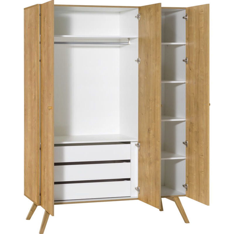 babyonlineshop VOX Nature Kleiderschrank 3-türig eiche / weiß Riesige Ersparnisse