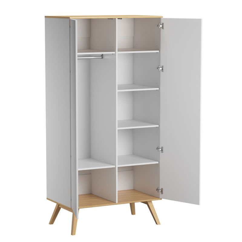 babyonlineshop VOX Nature Kleiderschrank 2-türig weiß/eiche Letzter Tag