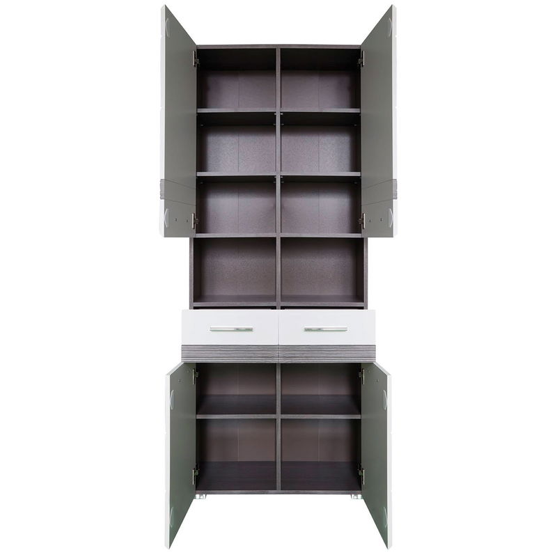 babyonlineshop trendteam Set-One Bad Hochschrank breit Weiß / Rauchsilber Bis zu 65% Rabatt
