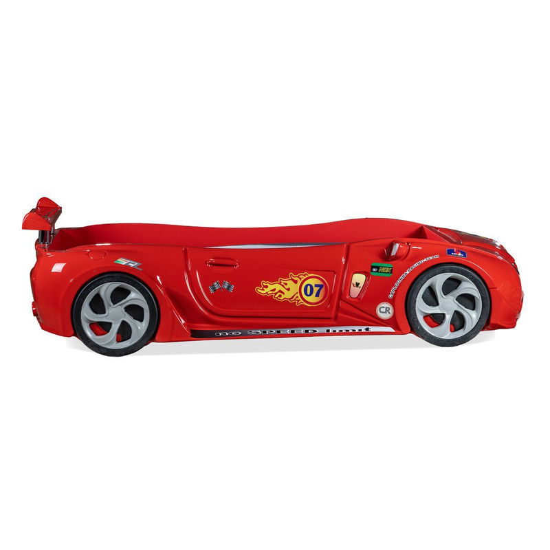 babyonlineshop Artkid Autobett Kinderbett rot 90x190 cm mit LED Licht per Fernbedienung Black Friday Preise