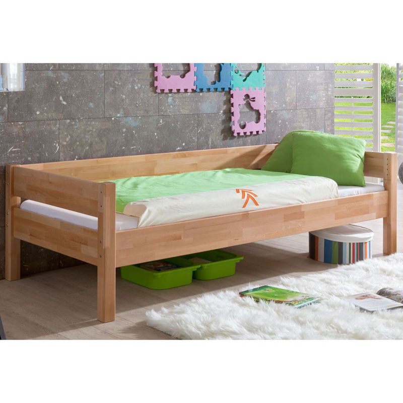babyonlineshop Relita KIM Halbhochbett Buche massiv Natur zum Einzelbett umbaubar - frachtfrei zollfrei