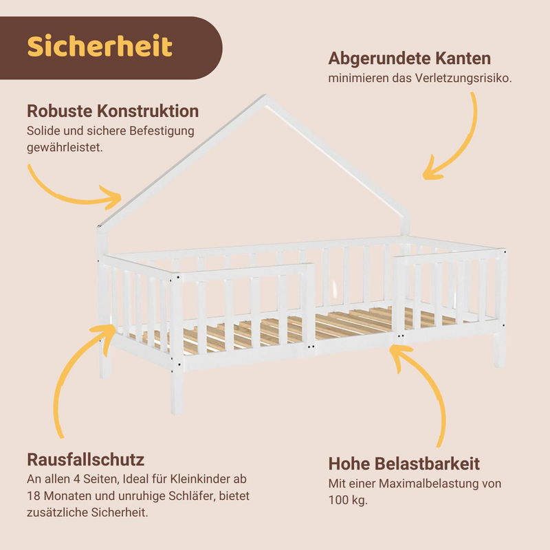 babyonlineshop Artkid William Hausbett weiß 90 x 200 cm 50% Rabatt für begrenzte Zeit