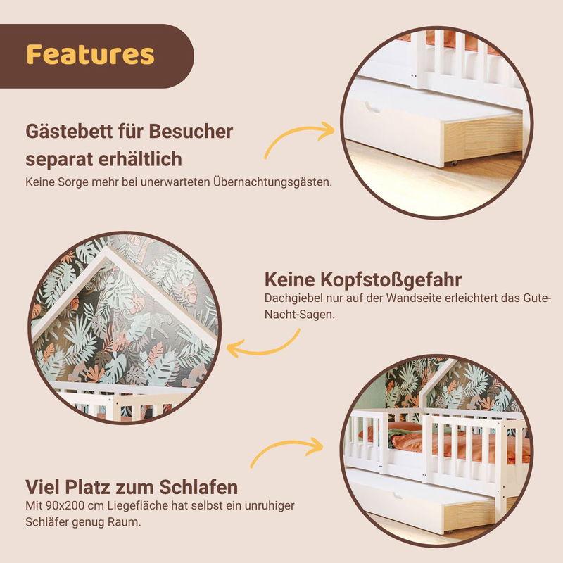 babyonlineshop Artkid William Hausbett weiß 90 x 200 cm 50% Rabatt für begrenzte Zeit