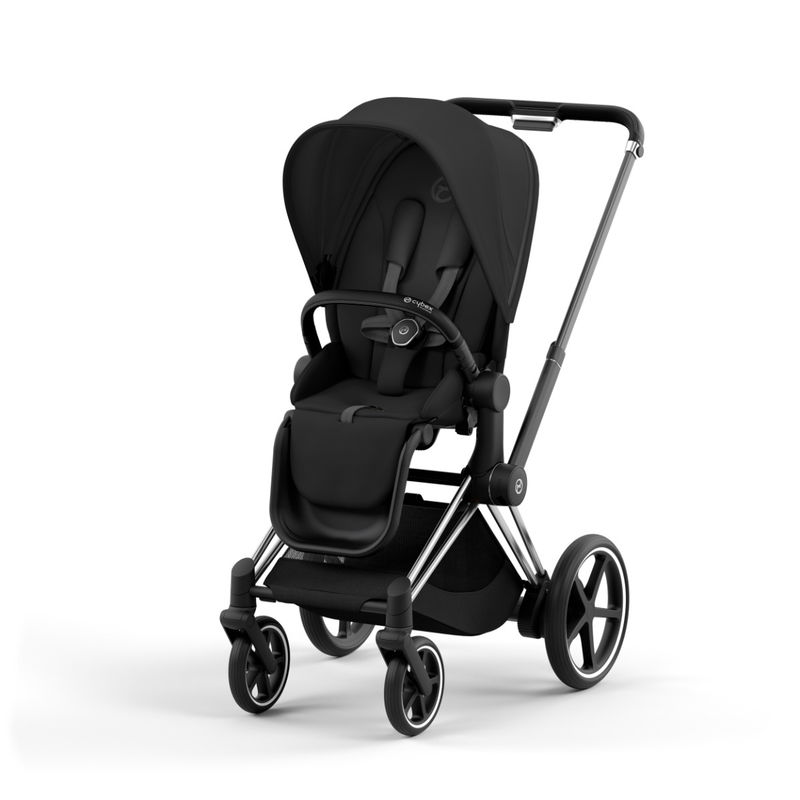 babyonlineshop CYBEX e-PRIAM Kinderwagen Sepia Black Bundle Plus New Generation inkl. Zubehörartikel Schlussverkauf