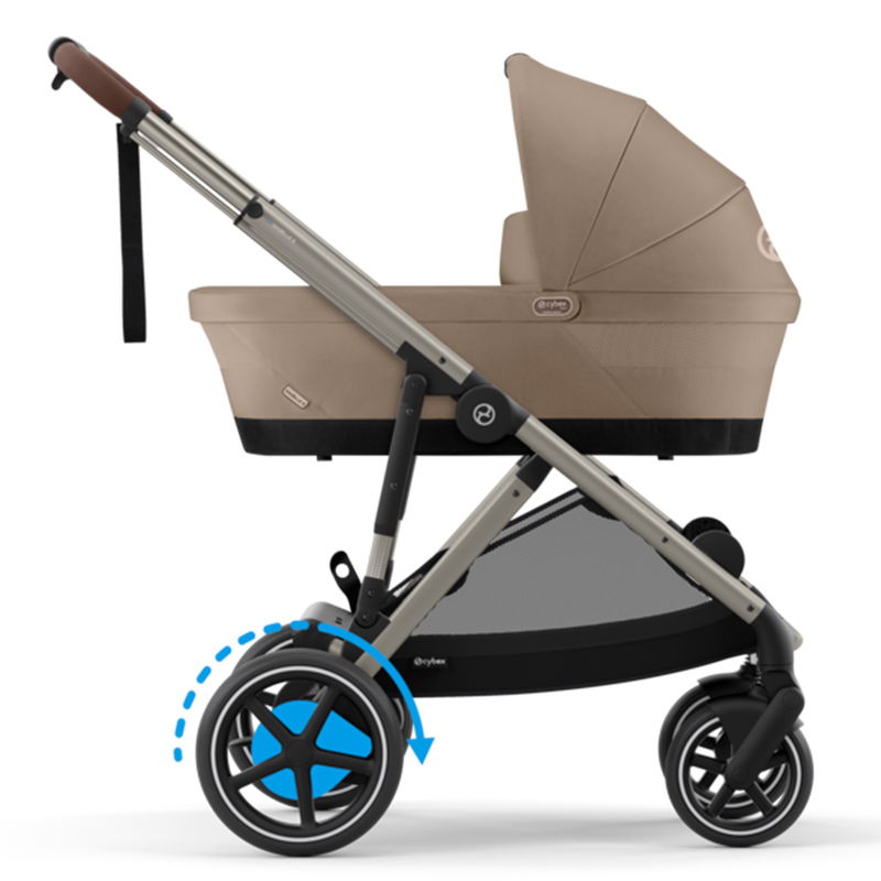 babyonlineshop Cybex eGazelle S Plus Bundle Almond Beige inkl. Babywanne Adapter Base Cloud T i-Size Fabrikpreis