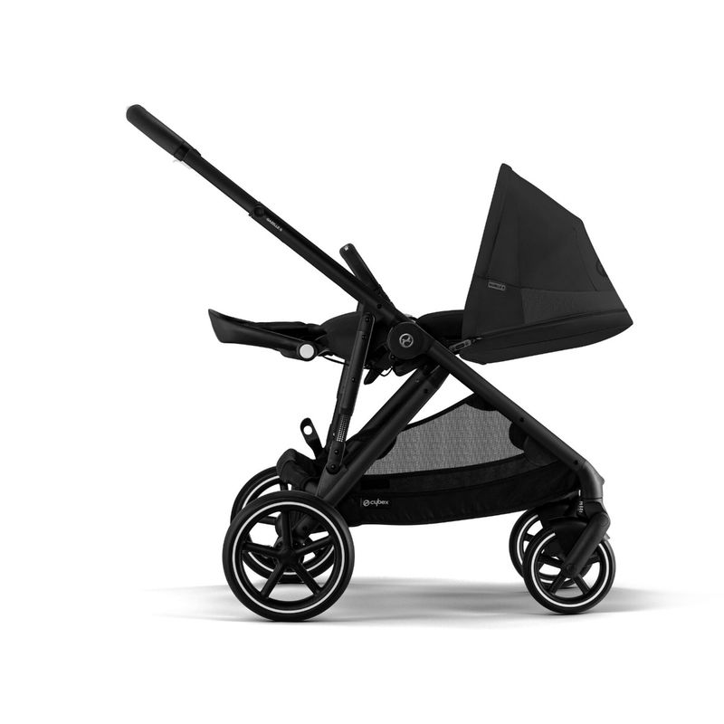 babyonlineshop CYBEX Gazelle S Kinderwagen Moon Black + Cloud T I-Size + Zubehör Bundle Preisnachlass