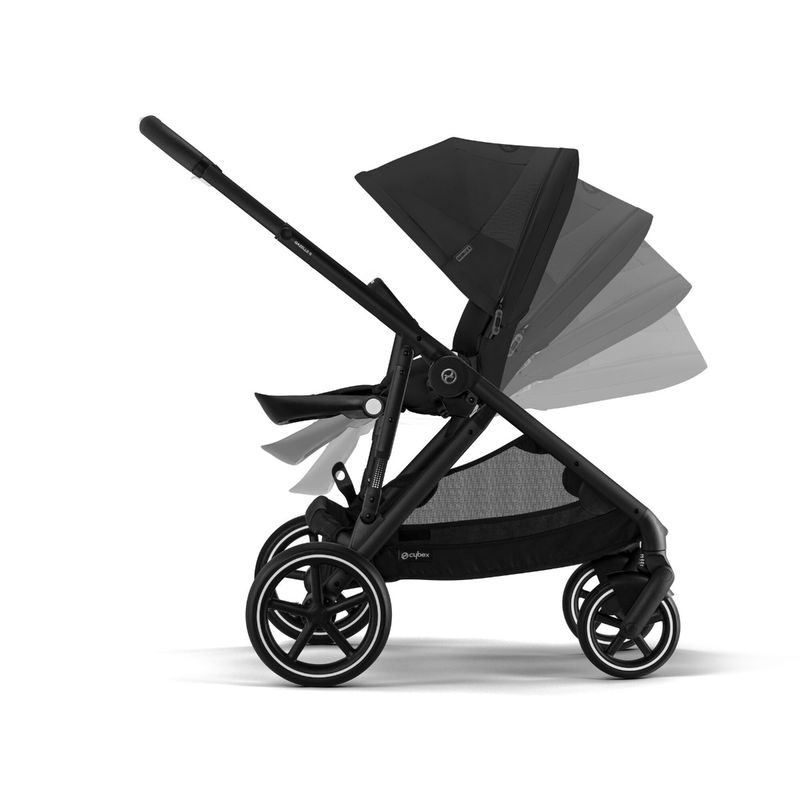 babyonlineshop CYBEX Gazelle S Kinderwagen Moon Black + Cloud T I-Size + Zubehör Bundle Preisnachlass