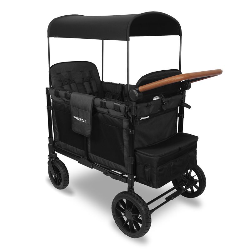 babyonlineshop WonderFold W4 Luxe Bollerwagen - Volcano Black Valentinstagsangebot