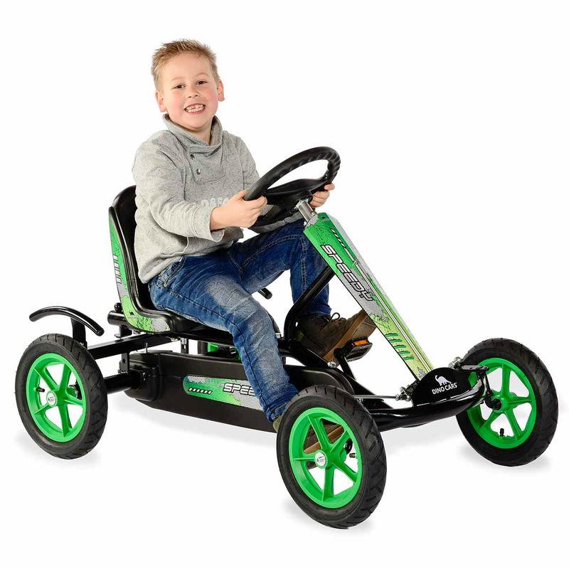 babyonlineshop Dino Cars Speedy BF1 schwarz/grün mit Leichtlaufreifen Heißer Verkauf