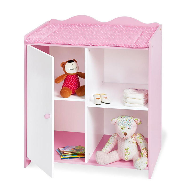 babyonlineshop Pinolino Puppenwickeltisch Jasmin rosa und weiß lackiert zum Toppreis Blitzangebot