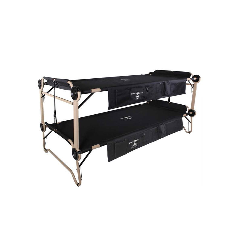 babyonlineshop Disc-O-Bed 2XL Etagenbett schwarz modernes Feld- und Campingbett Kauf eins, bekomm eins gratis