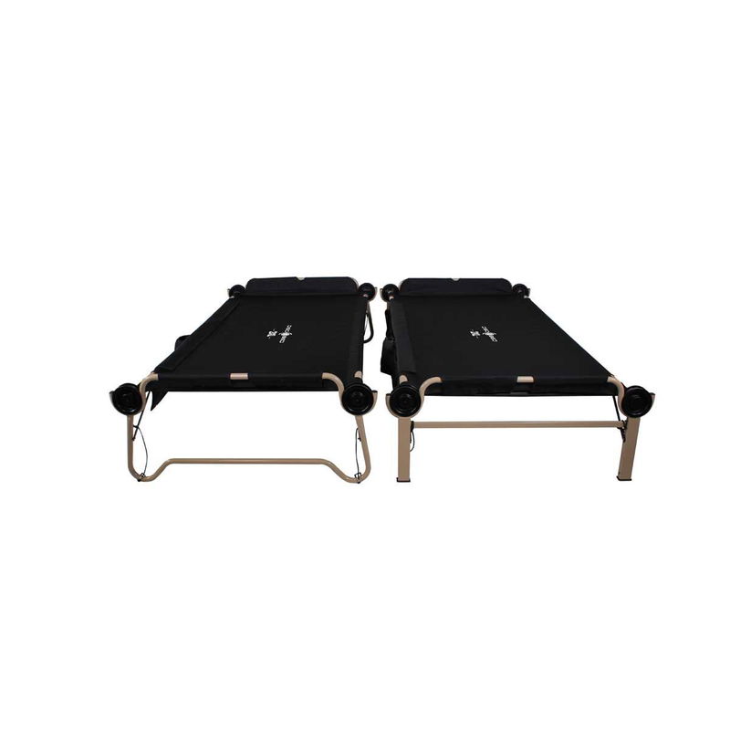 babyonlineshop Disc-O-Bed 2XL Etagenbett schwarz modernes Feld- und Campingbett Kauf eins, bekomm eins gratis