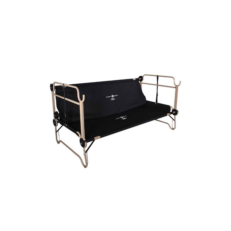 babyonlineshop Disc-O-Bed 2XL Etagenbett schwarz modernes Feld- und Campingbett Kauf eins, bekomm eins gratis