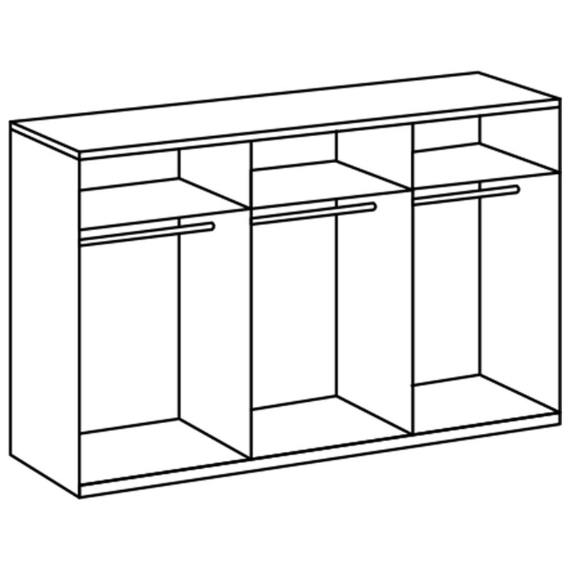 babyonlineshop Wimex Gibraltar Schwebetürenschrank 270 cm Weiß/Artisan-Eiche Dekor Clearance-Verkauf