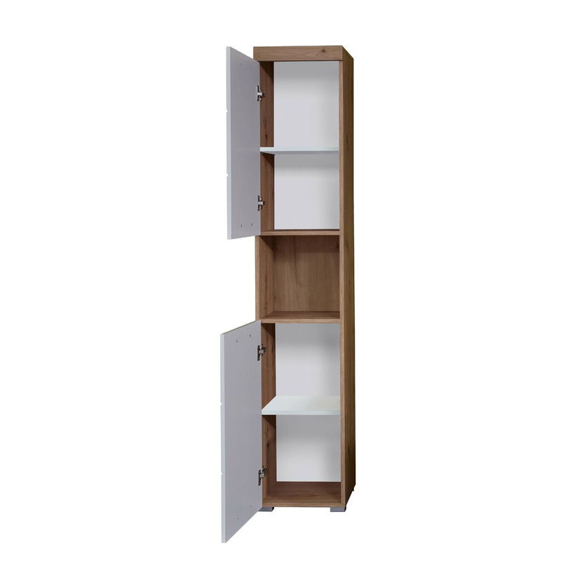 babyonlineshop trendteam Amanda Badmöbel 164x190x34 cm 4-teilig weiß / asteiche Meist gekauft