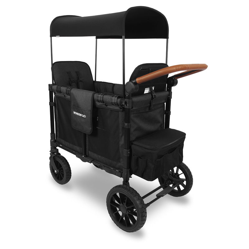 babyonlineshop WonderFold W2 Luxe Bollerwagen - Volcano Black Jubiläumsangebot