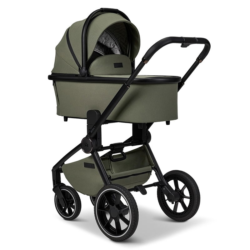 babyonlineshop Moon Resea Plus Kinderwagen Set mit Adapter und Babyschale Cosmo - moss Riesige Ersparnisse