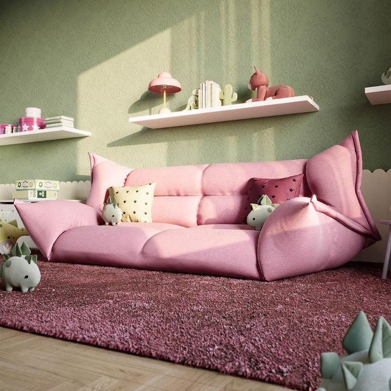 babyonlineshop Nature Kid Faltsofa rosa mehrfach verstellbar mit rutschfestem Unterboden Nur für heute