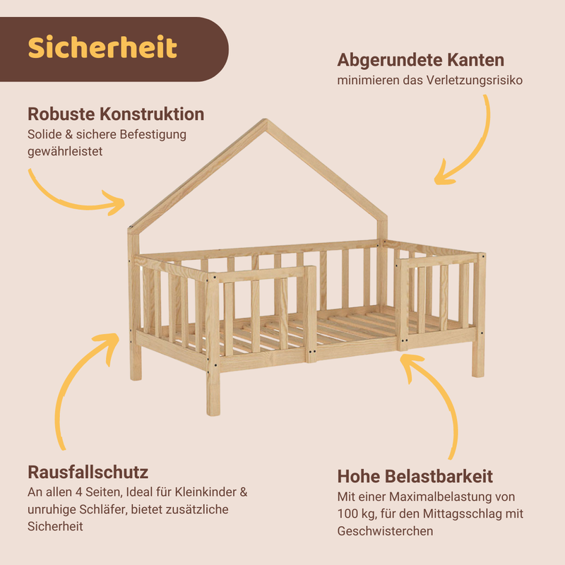 babyonlineshop Artkid William Hausbett natur 90 x 160 cm Bis zu 55% Rabatt
