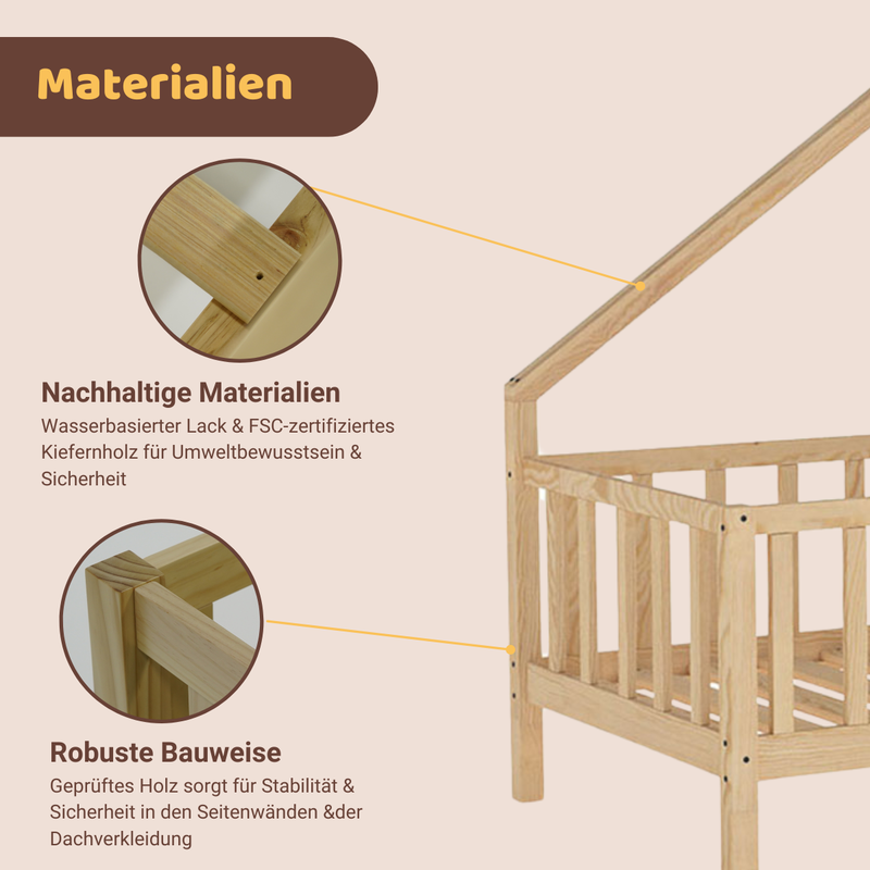 babyonlineshop Artkid William Hausbett natur 90 x 160 cm Bis zu 55% Rabatt