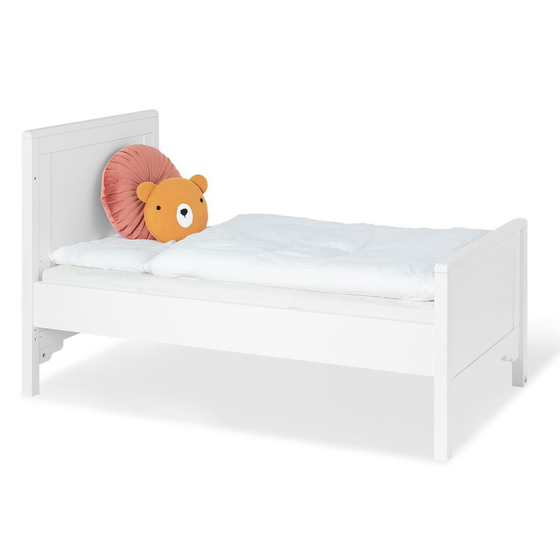 babyonlineshop Pinolino Chalet Kinderbett 70x140 cm weiß inkl. Umbauseiten Kostenloser Versand international