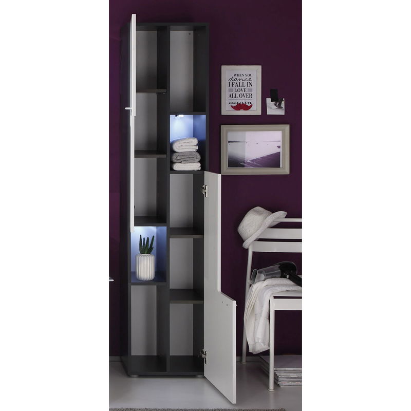 babyonlineshop trendteam Tetris Hochschrank Weiß / Graphit Exklusivangebot