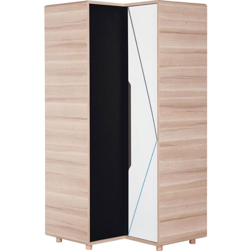 babyonlineshop VOX Evolve Eckkleiderschrank oak/white/black/grey Online Outlet