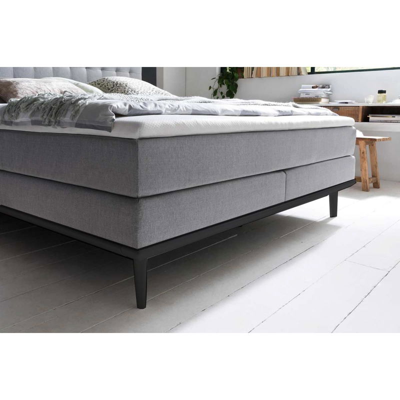 babyonlineshop Meise Möbel Massello Boxspringbett 180 x 200 cm hellgrau Stoff - inklusive Lieferung Zeitlich begrenztes Angebot