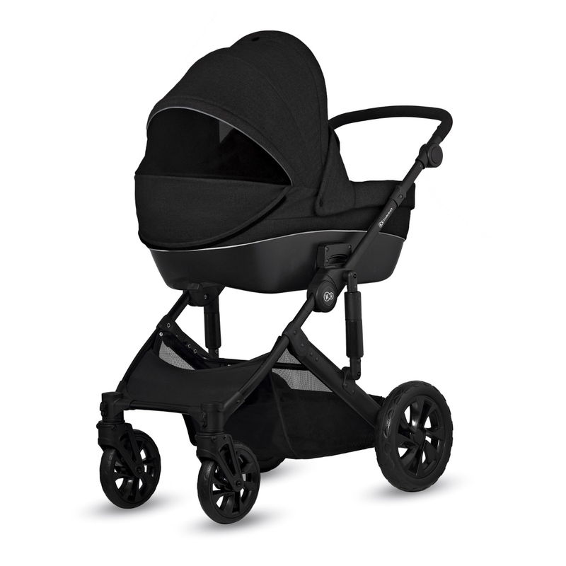 babyonlineshop Kinderkraft Kinderwagen 3in1 PRIME LITE Mink Pro black Räumungsverkauf