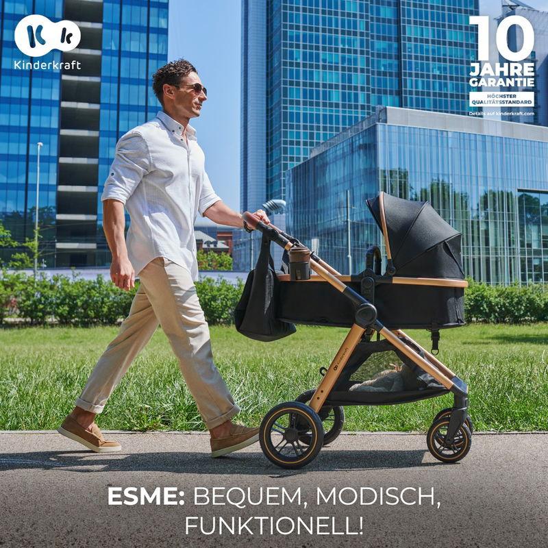 babyonlineshop Kinderkraft Multifunktionaler 3-in-1-Kinderwagen ESME Sand Beige Riesige Ersparnisse