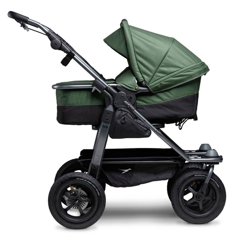 babyonlineshop tfk duo Kombi Kinderwagen olive Zwillingswagen mit Luftrad-Set Nur für heute