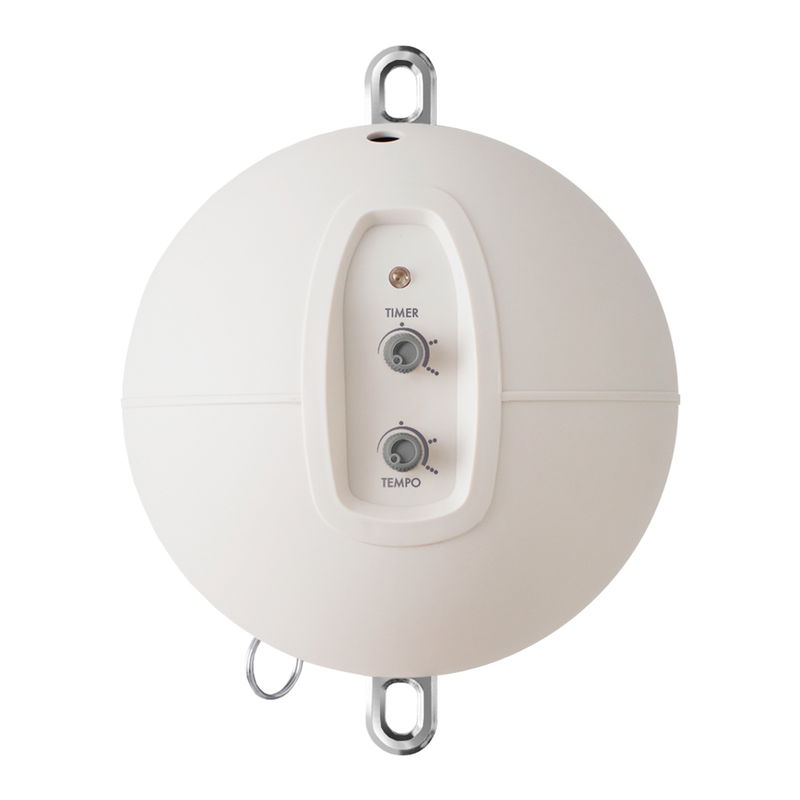 babyonlineshop Moonboon Ökologische Federwiegen-Bundle Nature mit Motor Original Gestell weiß Schlussverkauf