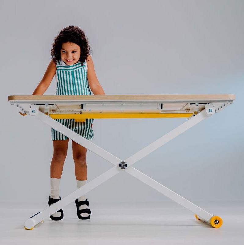 babyonlineshop poptop Kinderschreibtisch weiß höhenverstellbar Günstiger Verkauf