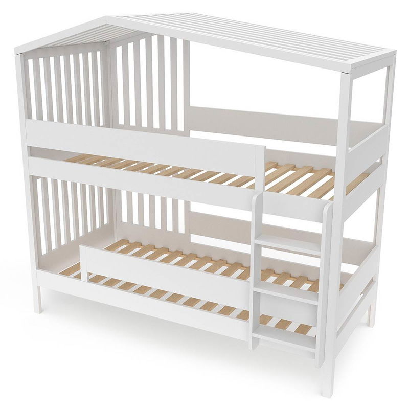 babyonlineshop Nature Kid Yuna Etagenbett weiß Liegefläche 90 x 200 cm Limitierter Zeitrabatt