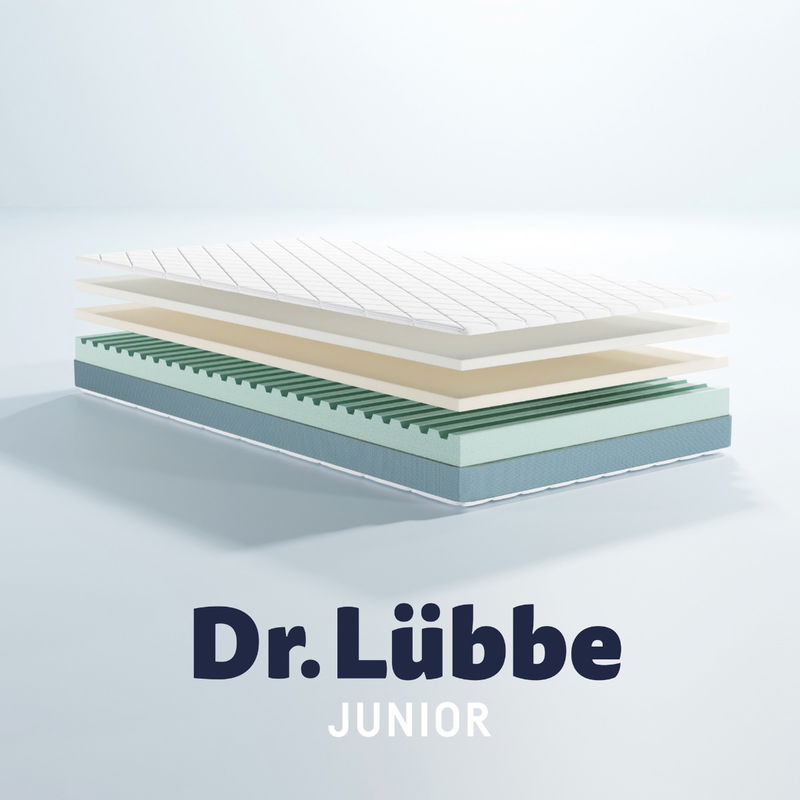 babyonlineshop Zöllner Dr. Lübbe Junior Matratze 90 x 200 cm 3-Schicht-Matratze mit TENCEL©-Bezug Fabrikpreis